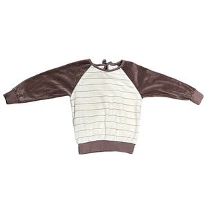 Hanna Andersson Velvet Sweatshirt Size 3 (90) Striped Key Hole